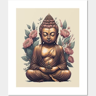 Floral Buddha 5 Posters and Art